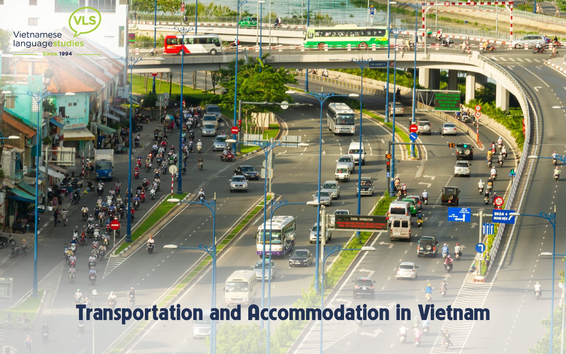 Vietnamese travel phrases I Transportation and accommodation options in Vietnam, including various modes of transportation and a range of accommodation types