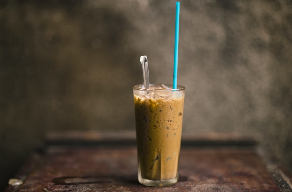 Chilled Vietnamese sweetened condensed milk-infused coffee served over ice