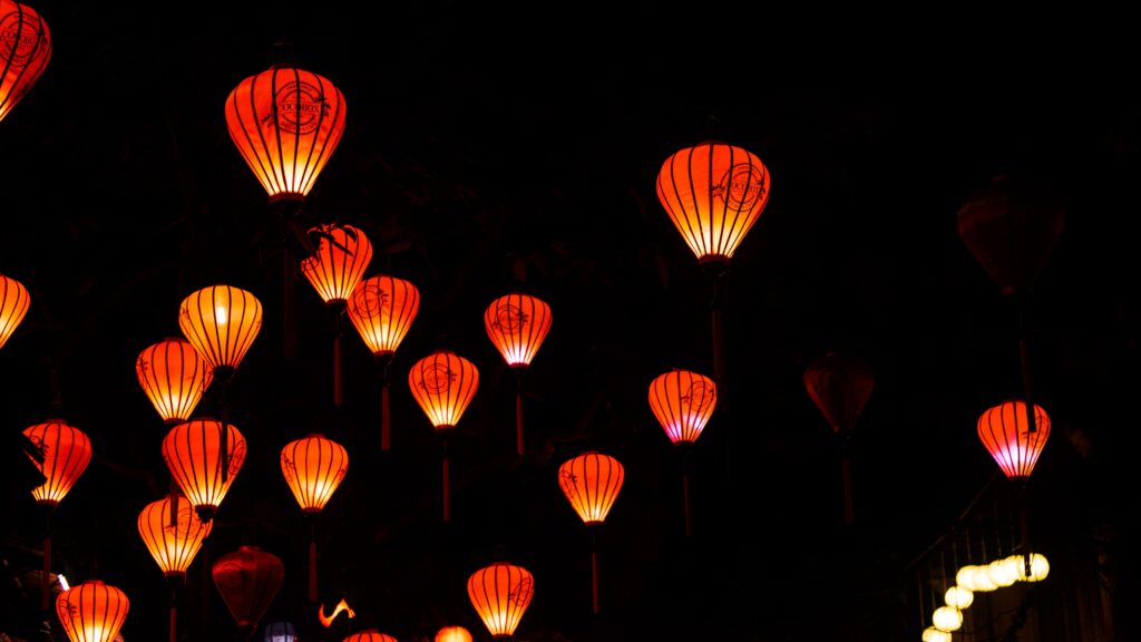 Vu Lan Festival I Lanterns in the air at Vu Lan festival, Hoi An, Vietnam