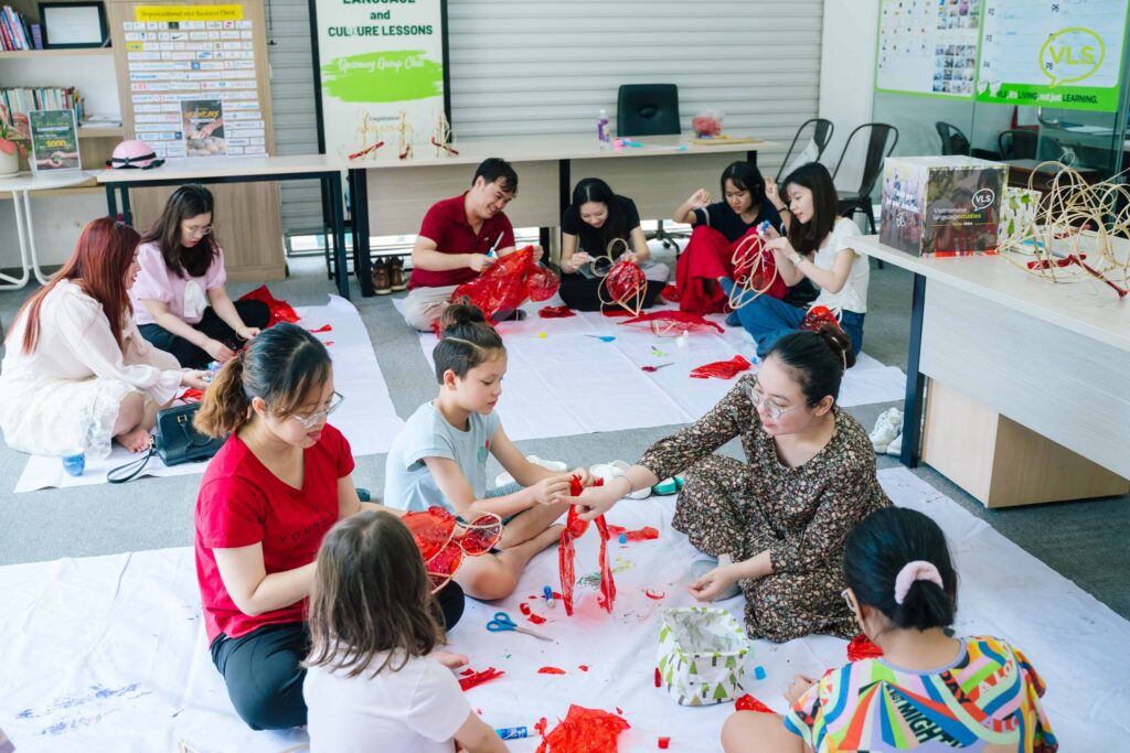 More than just learning Vietnamese in District 7, VLS offers a variety of cultural workshops, including lantern-making workshops