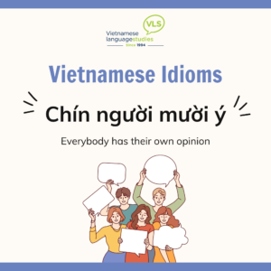 Common Vietnamese Idiom: Chín người mười ý